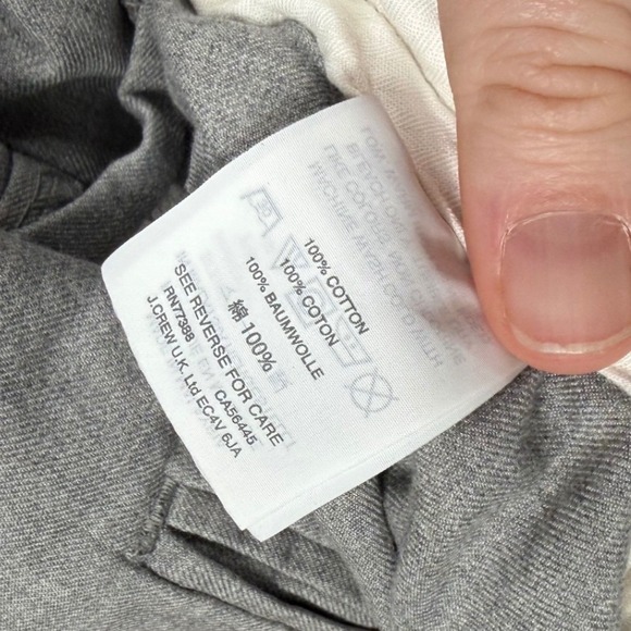 J Crew Bowery Slim Fit Mens Light Gray Cotton Dress Pants W36 L32 - Picture 6 of 11